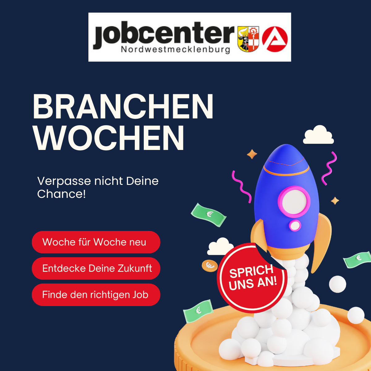 You are currently viewing Branchenwochen im Jobcenter Nordwestmecklenburg